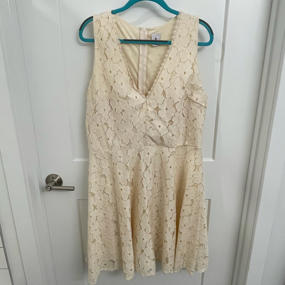 Never Worn Lilian Cream Floral Tank Dress